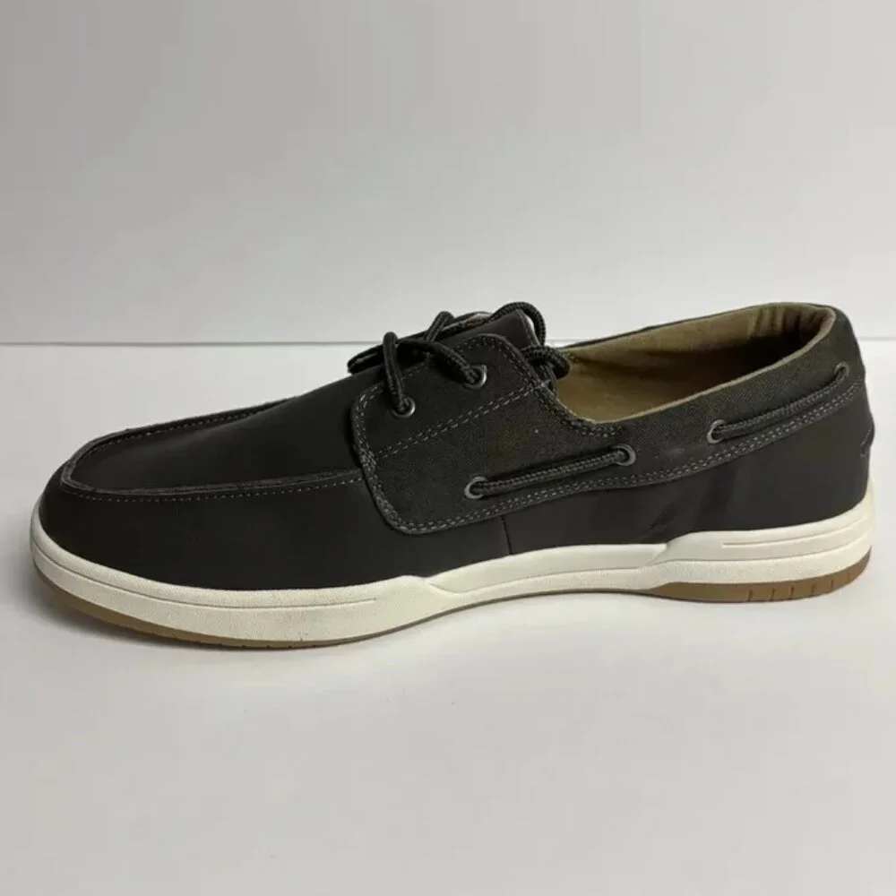 Hush Puppies Men’s Colton Boat Shoes Gray, Size 13 M